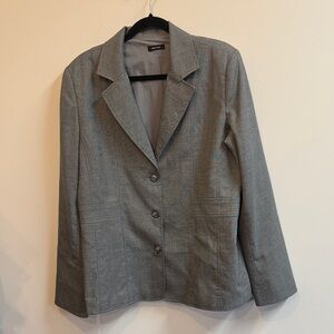 Vintage Classic Gray Blazer button down women’s size 14 structured